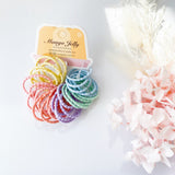 Mango Jelly Bubblegum Kids Hair Accessories - Sweet Candy Colorful Ties - 30 Count