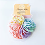 Mango Jelly Bubblegum Kids Hair Accessories - Sweet Candy Colorful Ties - 30 Count - Front View