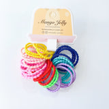 MANGO JELLY Kids Hair Ties (3cm) - Bubbly Mixed - Six Pack - Front View