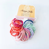 MANGO JELLY Kids Hair Ties (3cm) - Bubbly Retro - Six Pack - Front View