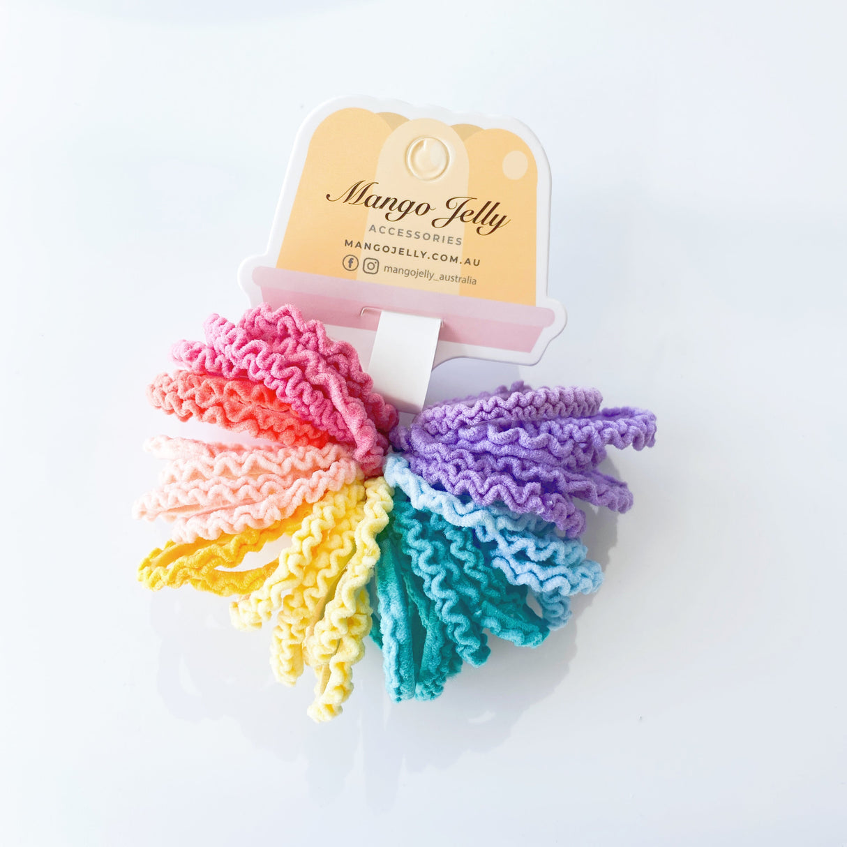 Lace Candy MANGO JELLY Kids Hair Ties - 30 Count Pack of 6