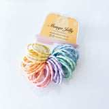 MANGO JELLY Kids Hair Ties (3cm) - Silky Pop Pastel -Twin Pack - Front View