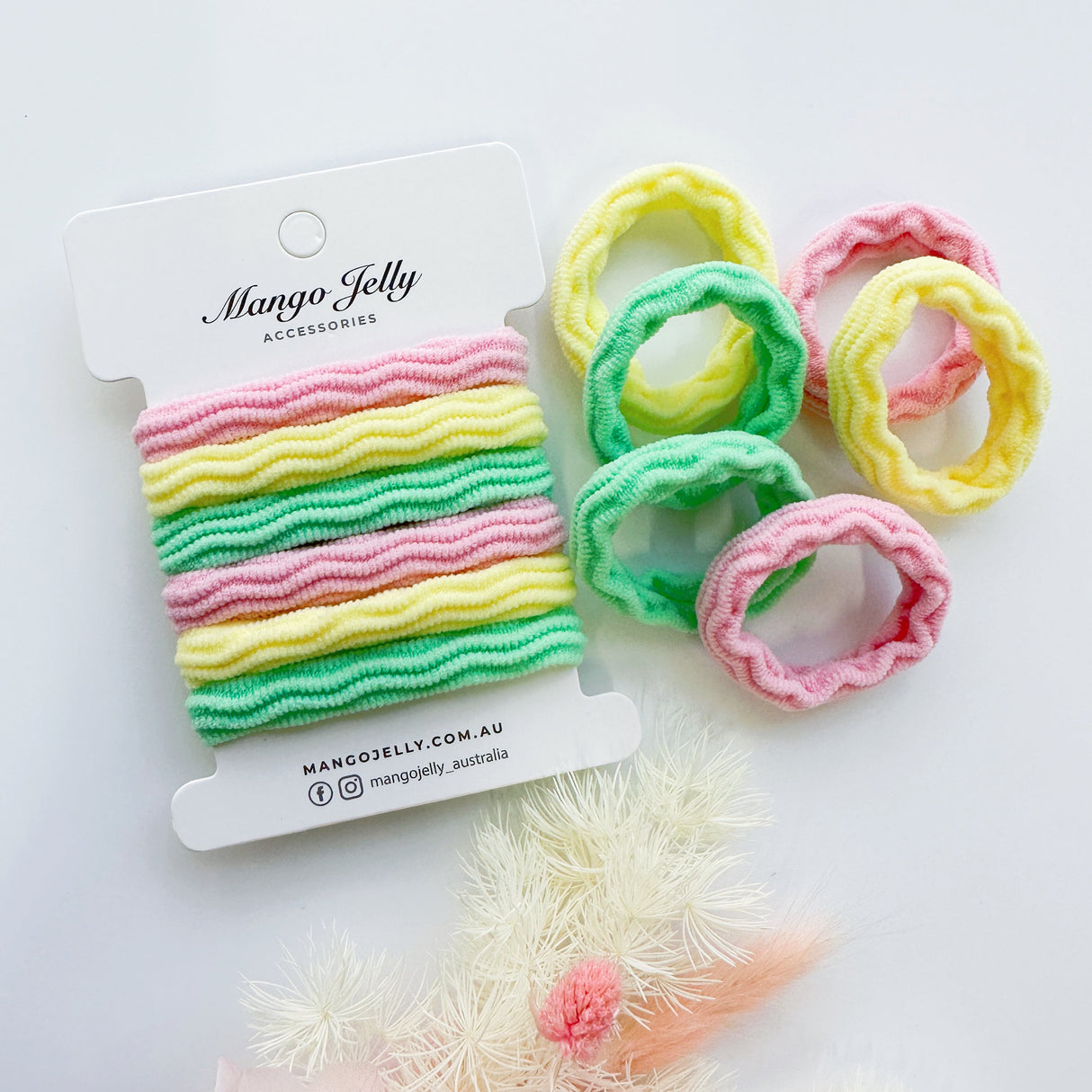 Pastel Wavy Textured Hair Bands - Metal-Free 4cm Twin Set