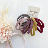 MANGO JELLY Metal Free Hair ties (4.5cm) - Blush Mixed 10P - Twin Pack - Front View