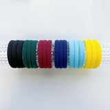 MANGO JELLY Metal Free Hair ties (4.5cm) - School Colour Maroon 10P - One Pack - Front View