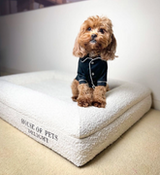 50x HOPD Memory Foam Dog Bed in Bouclé - Large - Front View