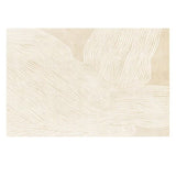 Serene Wabi-Sabi Inspired White Imitation Cashmere Rug - 200cm x 300cm - Front View