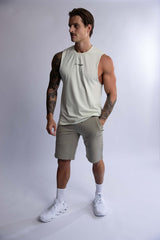 HARD HITTERS MEN'S CREW COTTON TANK MINT SMALL