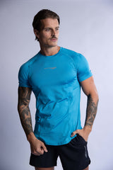 HARD HITTERS PRO-TECH PERFORMANCE TEE MYKONOS BLUE X-LARGE - Front View