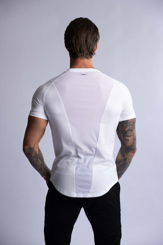 HARD HITTERS RAGLAN CREW TEE WHITE X-LARGE