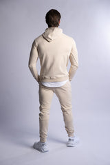 HARD HITTERS SLIM FIT TERRY HOODIE BEIGE X-LARGE - Side View