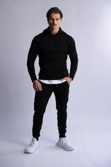 HARD HITTERS SLIM FIT TERRY JOGGERS BLACK MEDIUM - Side View