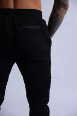 HARD HITTERS SLIM FIT TERRY JOGGERS BLACK MEDIUM - Front View