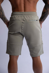 HARD HITTERS SLIM FIT TERRY SHORTS SAGE LARGE - Front View
