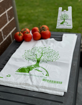 Reusable Carry Bags Eco Plastic Bags Wholesale Printed Large (500 Pcs) - 45-Degree Angle