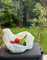 Reusable Carry Bags Eco Plastic Bags Wholesale Printed Large (500 Pcs) - Close-Up Angle