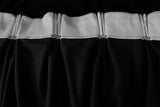 Large Thick Faux Mink Velvet Curtains Blockout 550x 230cm+Hook Pinch Pleat Black - Low Angle