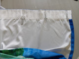 Sea View 3D Printing Blockout Curtains 2x128x160cm PINCH PLEAT Fabric Seascape - Close-Up Angle