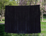 Long Large Velvet Curtains Black 620x270cm with 4m blockout+30 Hook New - Front View