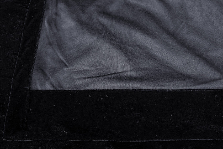 Long Large Velvet Curtains Black 620x270cm with 4m blockout+30 Hook New