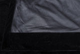 Long Large Velvet Curtains Black 620x270cm with 4m blockout+30 Hook New - Rear View