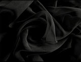Sheer Voile Curtains 548cm wide 230cm Drop+30 Hooks Pinch Pleat New, Black - Side View