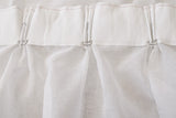 2 Sheer Voile Curtains 530cm wide 230cm long + 30 Hooks New - 45-Degree Angle