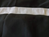 2 Long drop Sheer Voile Curtains 590cm wide 270cm Drop +Hooks Pinch Pleat  Black