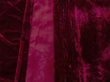 Large Thick Velvet Curtains 590x230cm with full liner 30 hooks Burgundy New - Side View