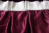 Long 4-Way Stretch Velvet Curtains 600x265cm with 30 hooks Pinch Pleat Burgundy - Extra Image