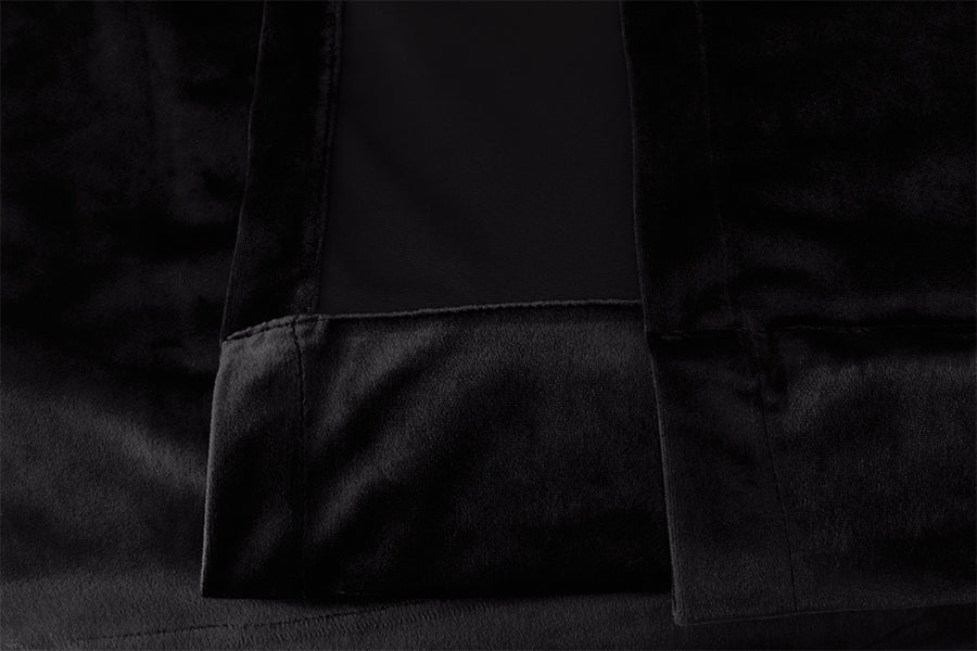 Large Thick Velvet Blockout Curtains 560x 230cm PINCH PLEAT 2 panel+Hooks Black