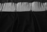 Large Thick Velvet Blockout Curtains 600x 270cm PINCH PLEAT 2 panel+Hooks Black - Close-Up Angle