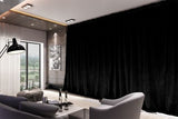 Large Thick Velvet Blockout Curtains 300x 270cm PINCH PLEAT 1 panel+Hooks Black