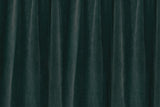 Large Thick Faux Mink Velvet Curtains 270x 230cm+15 Hooks Pinch Pleat, Green,New - Side View