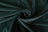 Large Thick Faux Mink Velvet Curtains 270x 230cm+15 Hooks Pinch Pleat, Green,New - Top-Down View