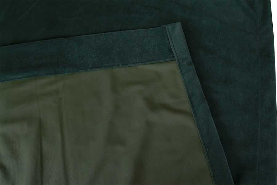 Large Thick Faux Mink Velvet Curtains 270x 230cm+15 Hooks Pinch Pleat, Green,New