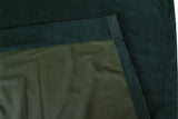 Large Thick Faux Mink Velvet Curtains 270x 230cm+15 Hooks Pinch Pleat, Green,New - Rear View