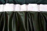 Large Thick Faux Mink Velvet Curtains 270x 230cm+15 Hooks Pinch Pleat, Green,New - Close-Up Angle