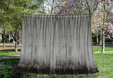 Large Thick Velvet Curtains Warp Knitted Velvet 540x270cm+Hooks Pinch Pleat Grey - Front View