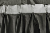 Large Thick Velvet Curtains Warp Knitted Velvet 540x270cm+Hooks Pinch Pleat Grey - Low Angle