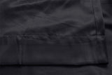 100% Blockout Curtain 137x160cm PINCH PLEAT Blackout High Level Fabric Black - Top-Down View