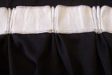 100% Blockout Curtain 137x160cm PINCH PLEAT Blackout High Level Fabric Black - Rear View