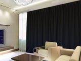 100% Blockout Curtains 2x300x270cm PINCH PLEAT Blackout High Level Fabric Blac