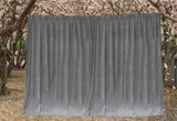 Large Thick Velvet Blockout Curtains 550x 230cm PINCH PLEAT 2 panel+Hooks Grey - Front View