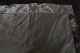 Large Thick Velvet Curtains Stunning Flocking 580x270cm+Hook Pinch Pleat Silver Grey - Rear View