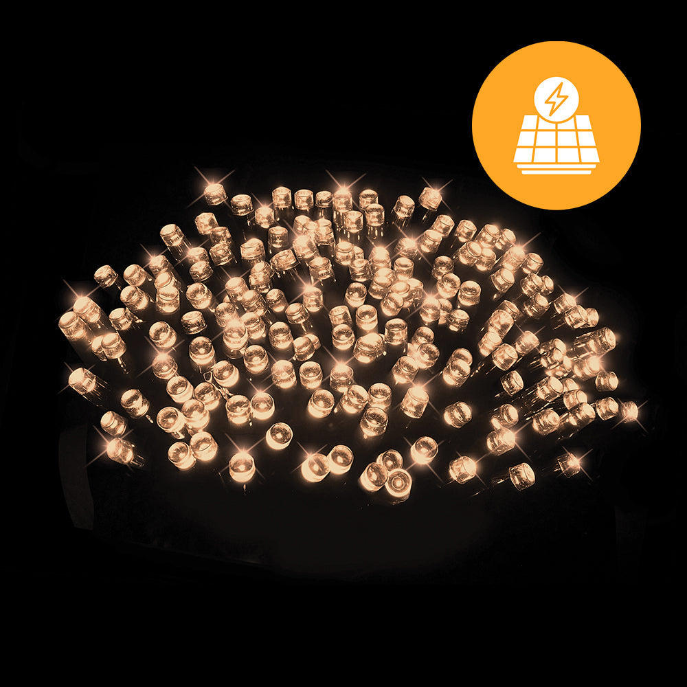 500 LED Solar Fairy Lights - Available in Cool White, Multicolor, RWG, and Warm White