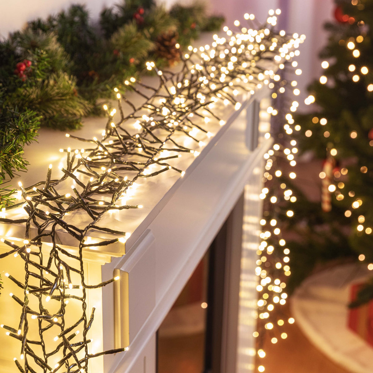 2000 LED Cluster Fairy Lights - Choose from Cool White, Warm White, or Multicolor