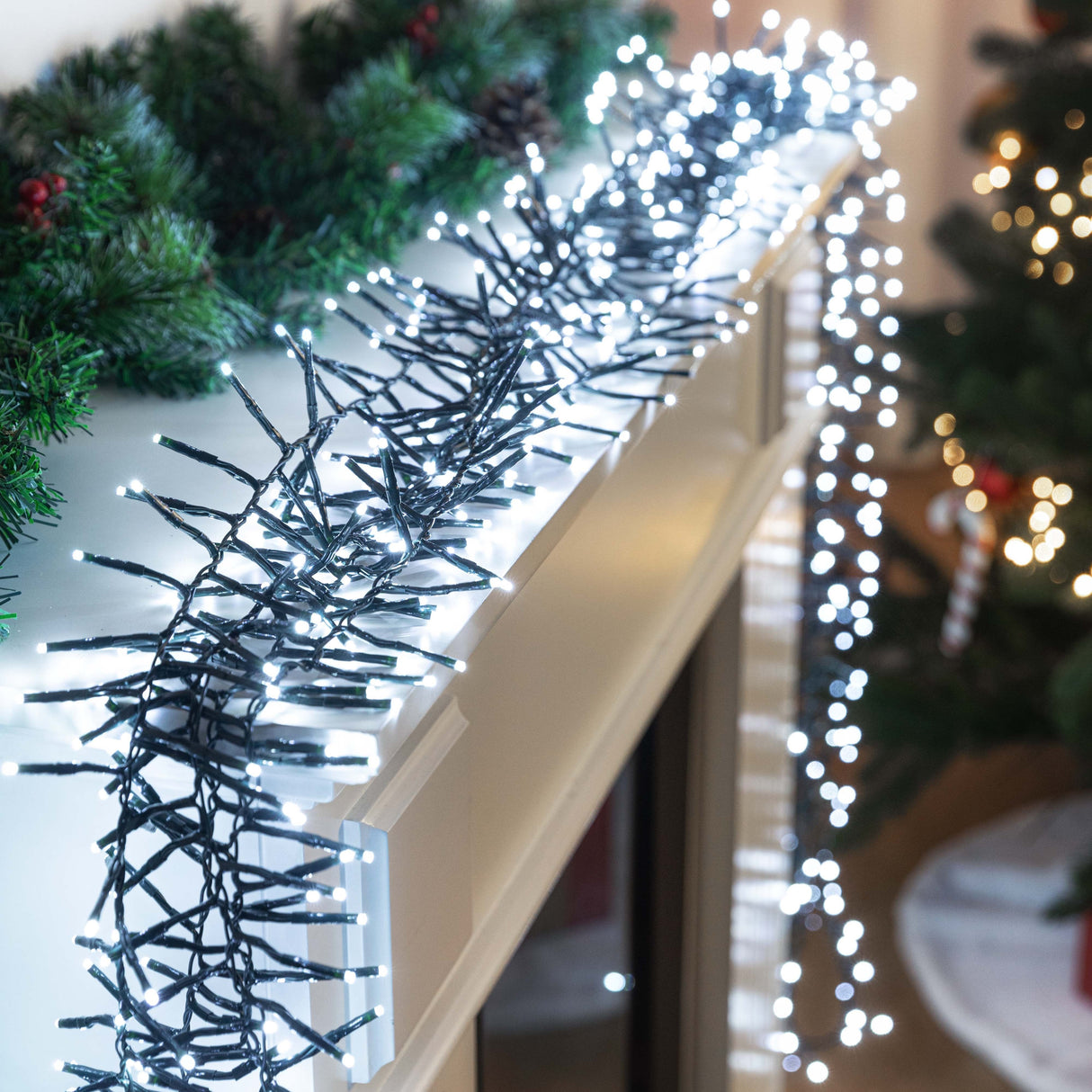2000 LED Cluster Fairy Lights - Choose from Cool White, Warm White, or Multicolor
