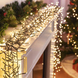 2000 LED Cluster Lights - 29 Meters of Festive Illumination in 3 Vibrant Colors - Top-Down View