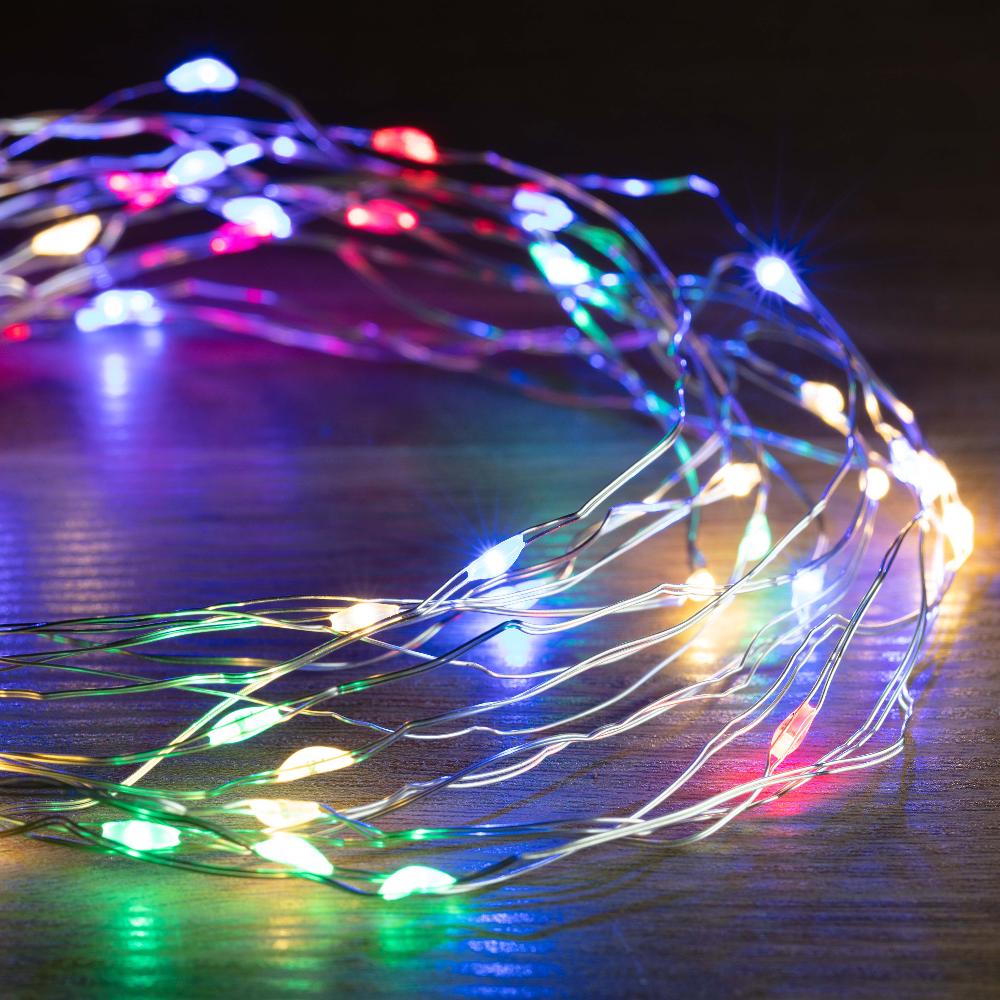 30 LED Battery-Powered Decorative String Lights – 3m Length Available in Warm White, Multicolor, and Cool White